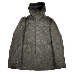 R28 HUGO BOSS Men's Wool Peacoat Gray XL